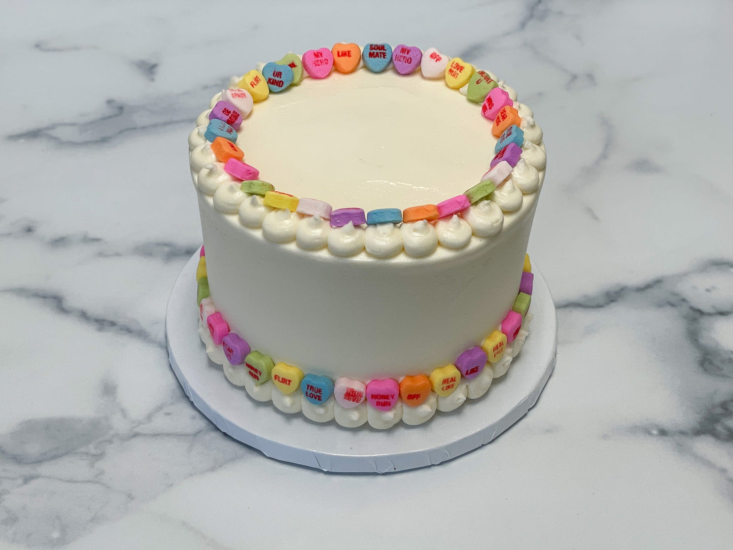 Sweet Tarts Valentine's Cake