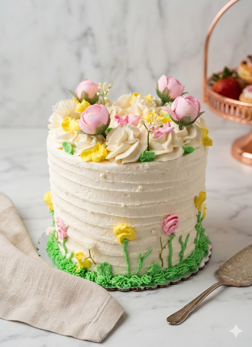 Spring bouquet cake