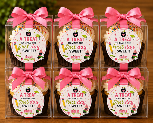 Individually packaged regular size cupcake Teachers Appreciation