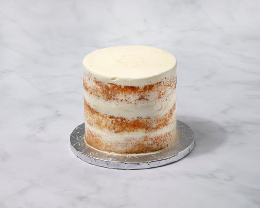 scraped naked cake
