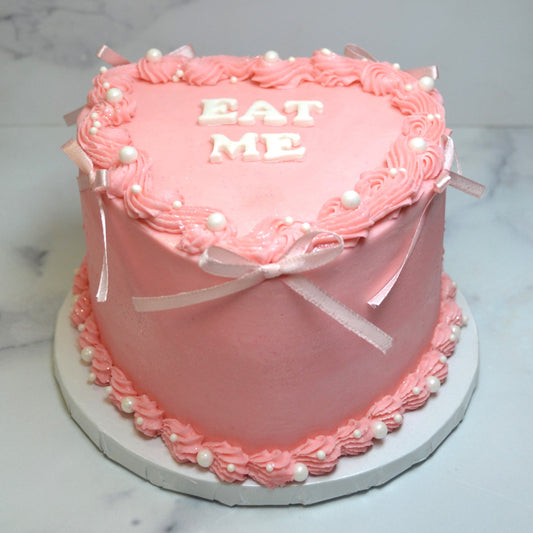 Eat Me Pink Heart Cake