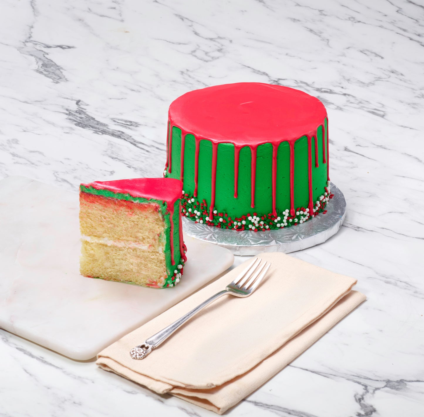 Christmas drip cake