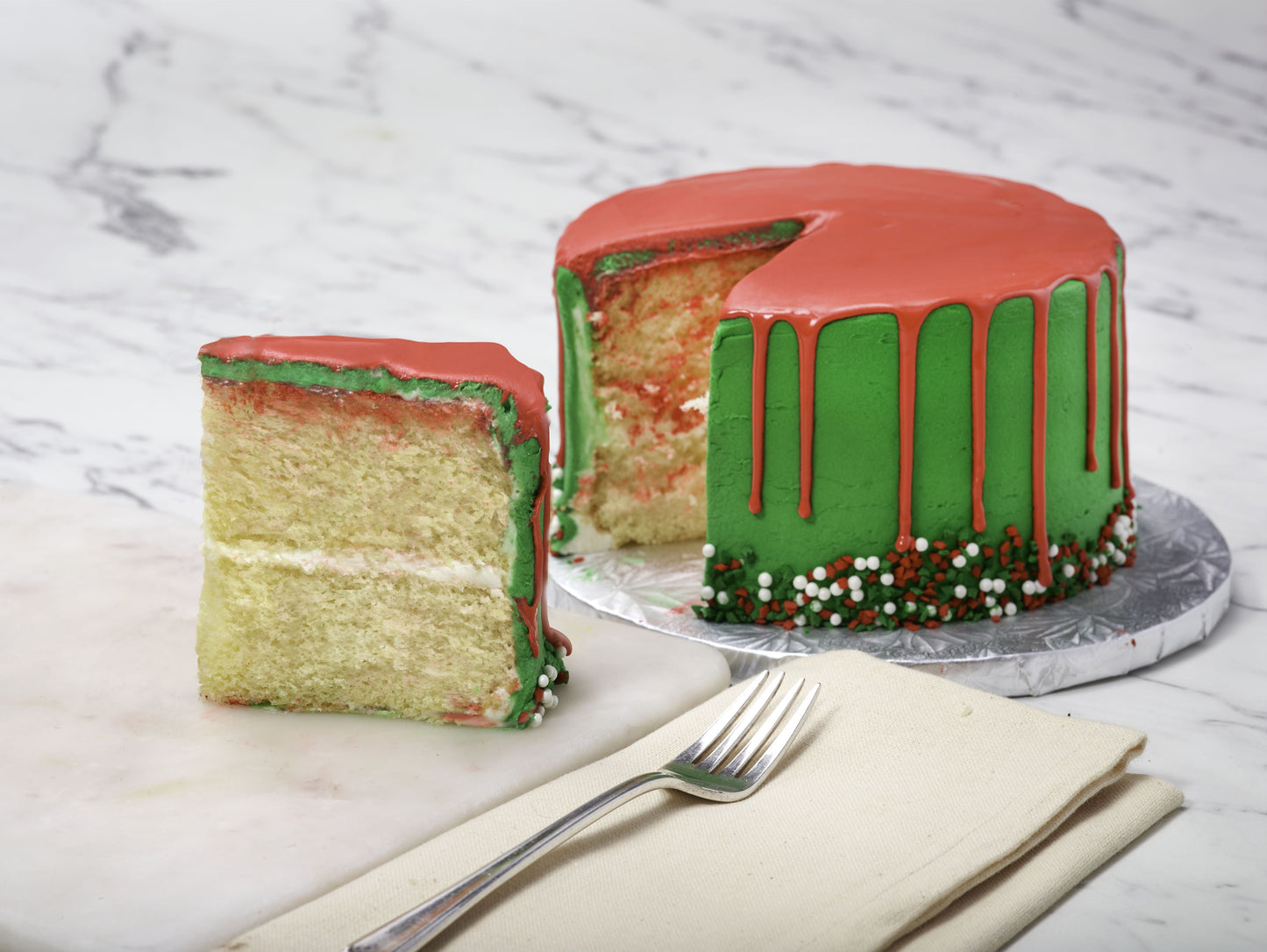 Christmas drip cake