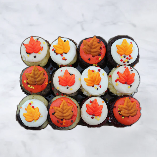 Happy Fall 6 or 12 Mini or Regular Size Cupcakes Box