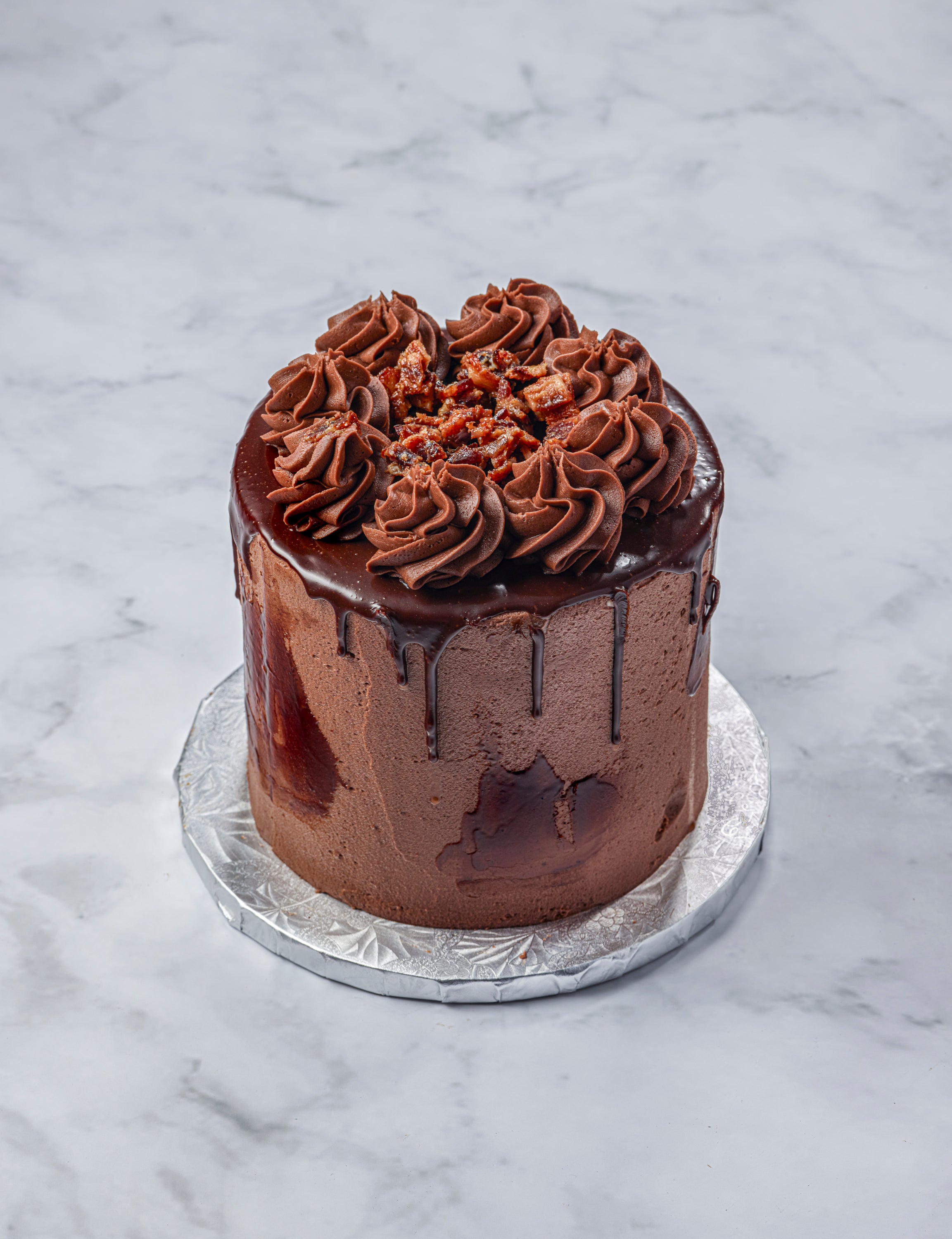 Chocolate Bourbon Cheesecake Layer Cake